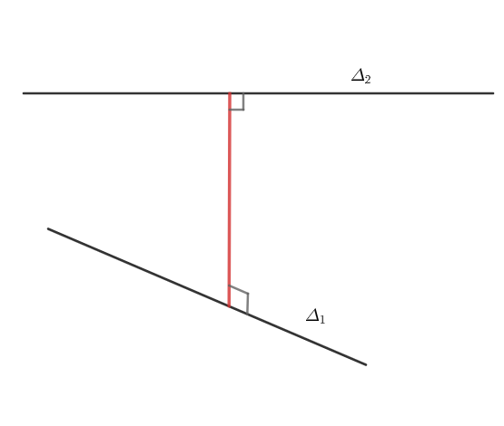 Công thức tính khoảng cách giữa hai đường thẳng
